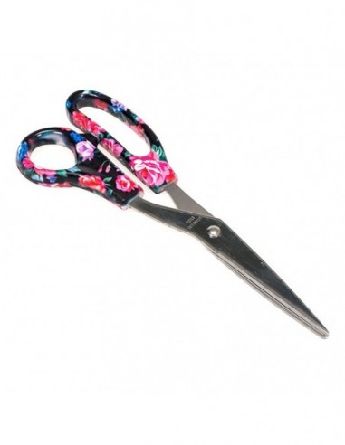 Tijera Estampada Floreada | 18.5 cm