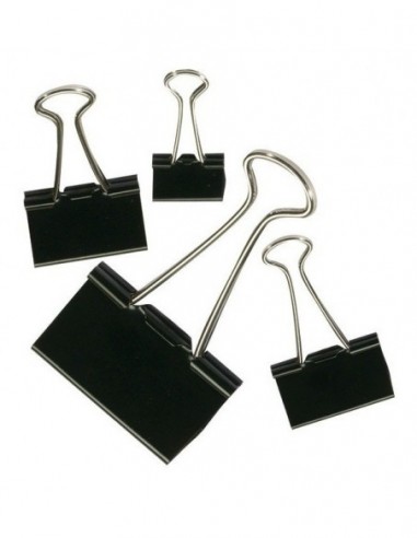 Binder Clip Negro | 19mm x 12 U