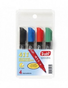 Marcador Permanente Red. Trabí 411 | Rojo