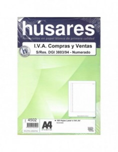 IVA Numerado A4 21x29,7 cm 80Grs