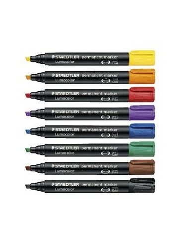 Marcador Staedtler 350-9 Pta. Biselada Verde