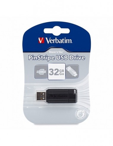 Pendrive Verbatim Pinstripe 32GB | Negro