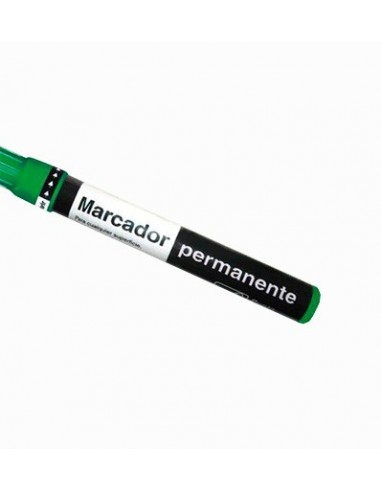Marcador Pizzini Permanente P. Biselada Verde
