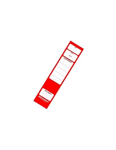 Lomo p/ Bibliorato x 20 Unidades Rojo