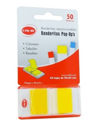 Banderitas Pop-Up | 45x25 Amarillo x 50